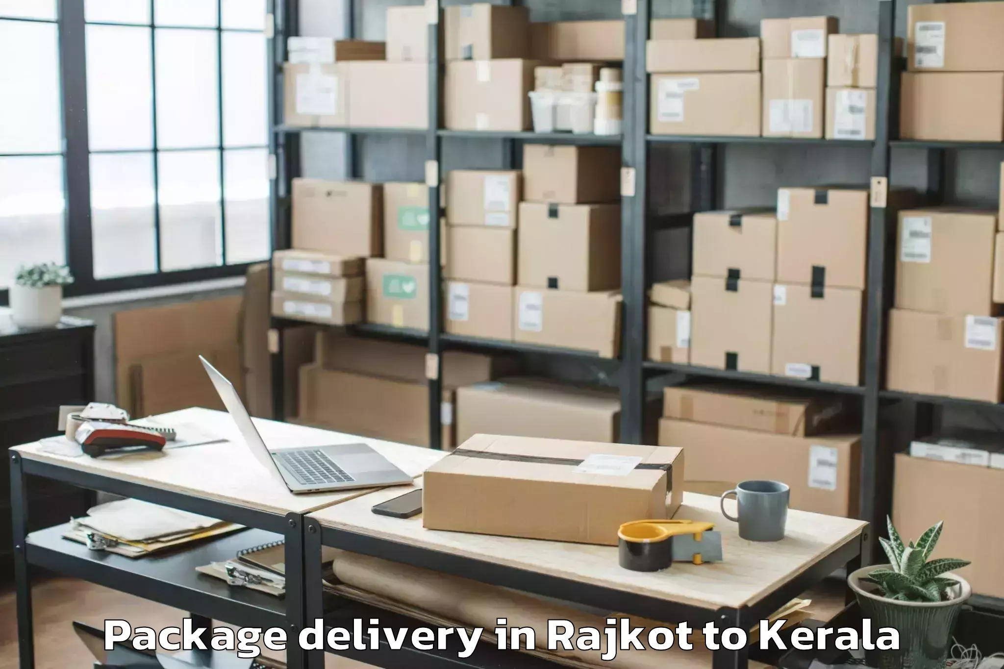 Top Rajkot to Kottarakkara Package Delivery Available